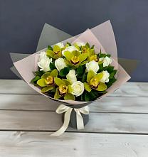 Букет цветов из:  Орхидеи и Розы в Кенже