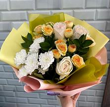 Букет цветов из:  Розы и Хризантемы #REPLACE_PRED# Кенже