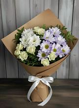 Букет цветов из:  Хризантемы и Розы в Кенже