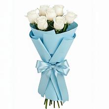 Букет 7 белых роз Проуд в Кенже