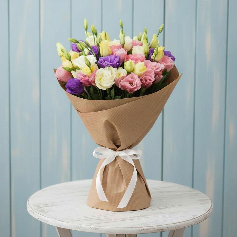 Букет цветов из: Лизиантусы в Кенже