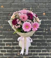Букет цветов из:  Герберы и Хризантемы в Кенже