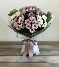 Букет цветов из:  Хризантемы и Розы в Кенже