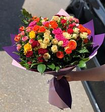 Букет Микс из разноцветных кустовых роз #REPLACE_PRED# Кенже