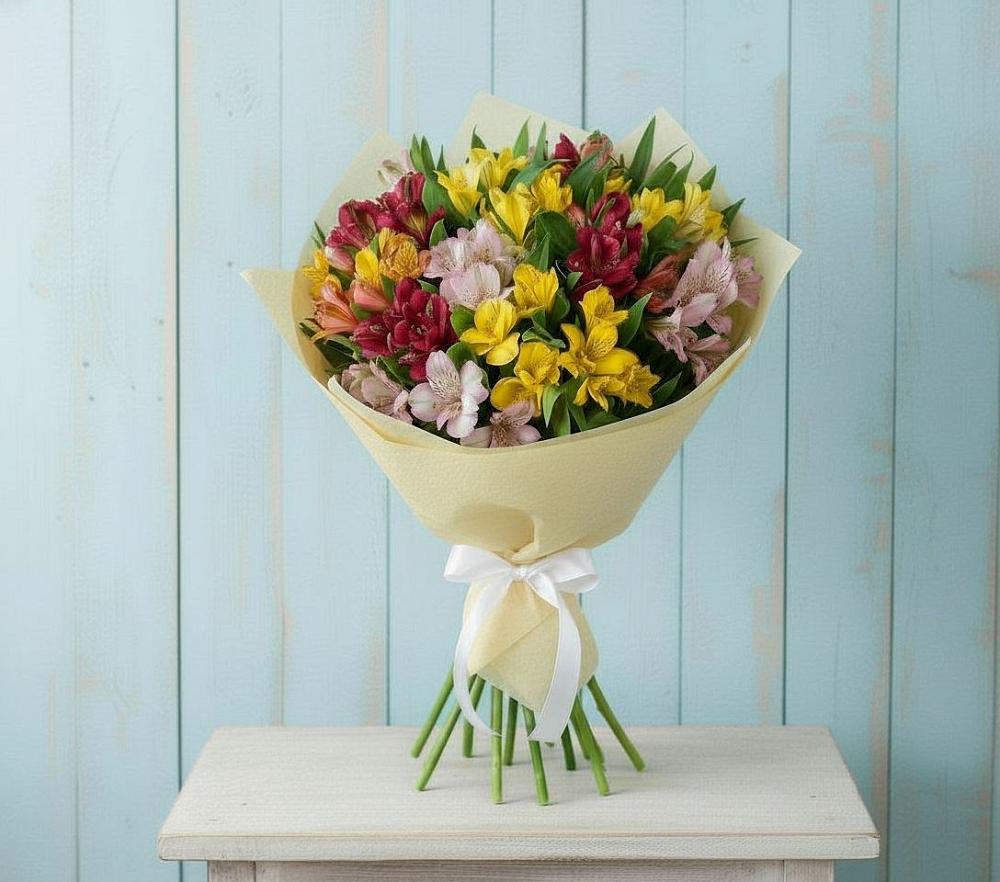 Букет цветов из: Альстромерии в Кенже
