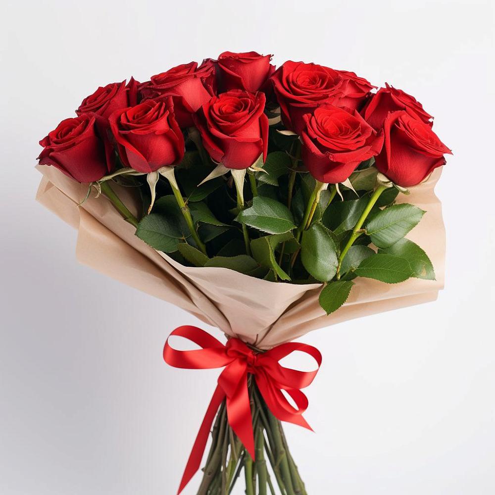 Букет 11 Красных роз Эдлесс Лав в Кенже