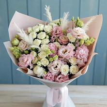 Букет цветов из:  Альстромерии и Розы в Кенже